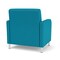 Lesro Siena Lounge Reception Wide Guest Chair, Brushed Steel, OH Waterfall Upholstery SN1201 - alternate 2